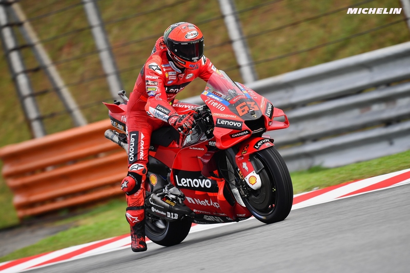 Francesco Bagnaia ITA   Ducati Lenovo Team  Ducati  MotoGP   GP Malaysia 2022 (Circuit Sepang) 21-23.10.2022  photo: MICHELIN