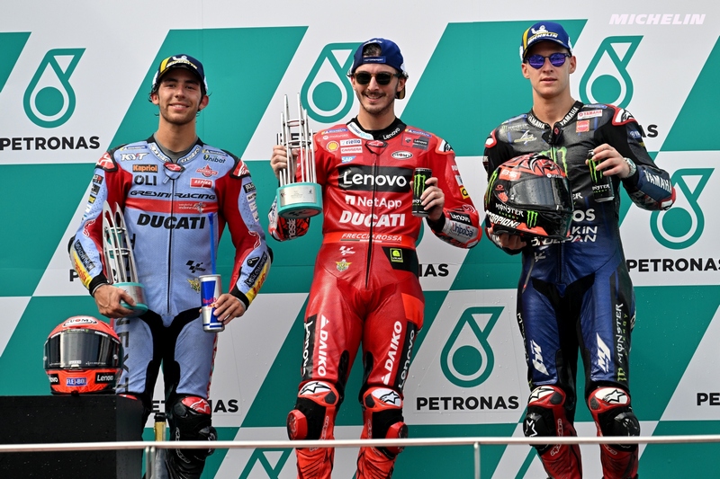 Enea Bastianini ITA	/ Francesco Bagnaia ITA / Fabio Quartararo FRA  Podium MotoGP