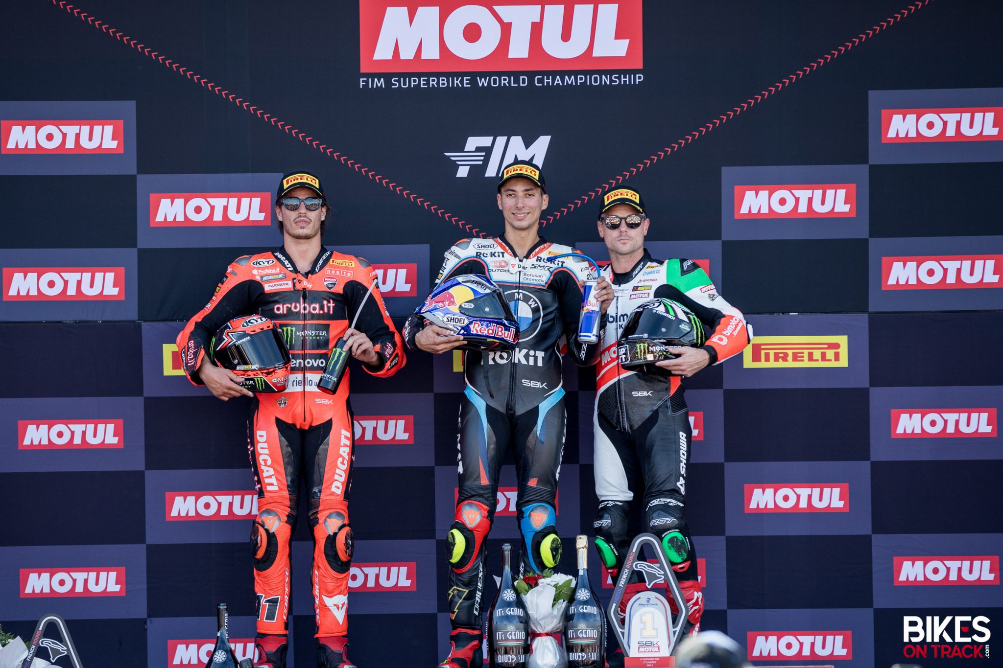 Podium Course 1 WSBK Magny-Cours
