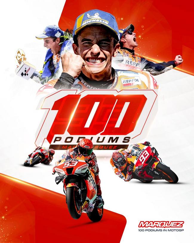 100ème podium Marc Marquez motogp