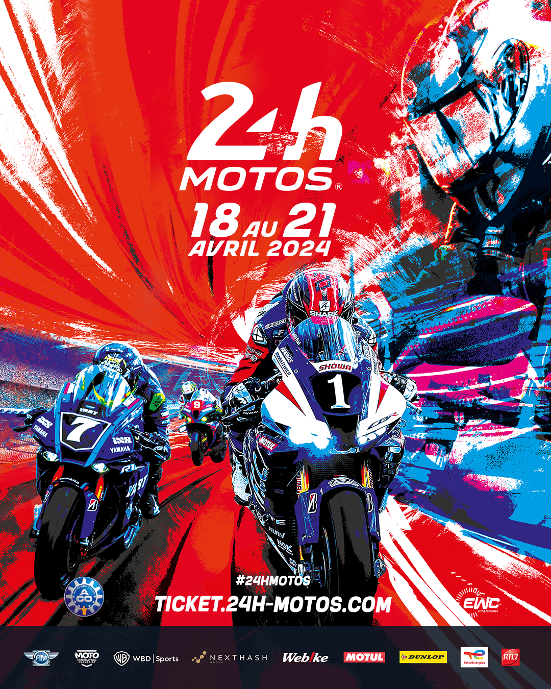Affiche des 24H Motos Le Mans 2024