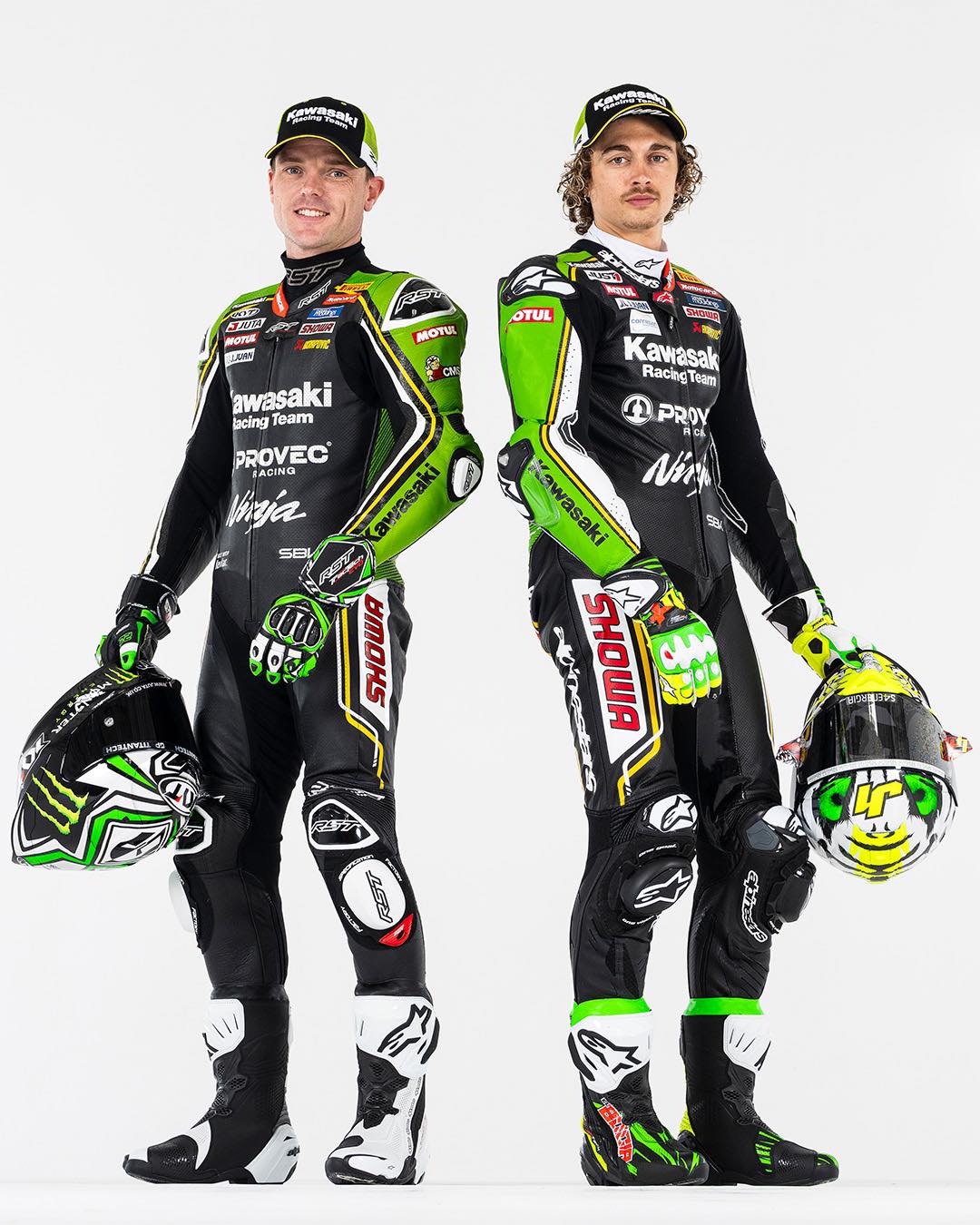 Alex Lowes #22 et Axel Bassani avec Kawasaki Racing Team 2024