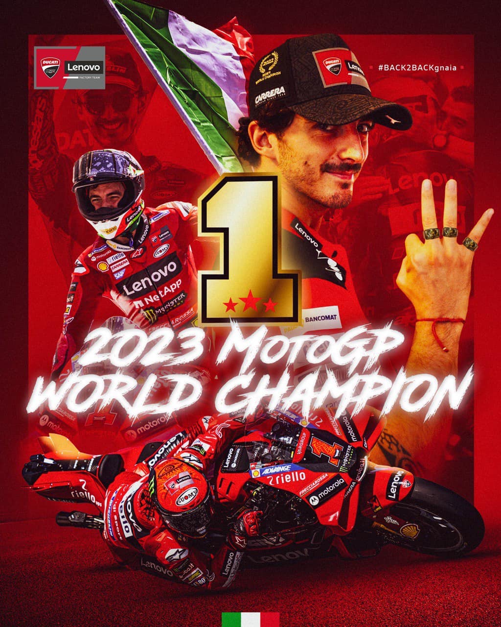 Francesco Bagnaia champion du monde 2023