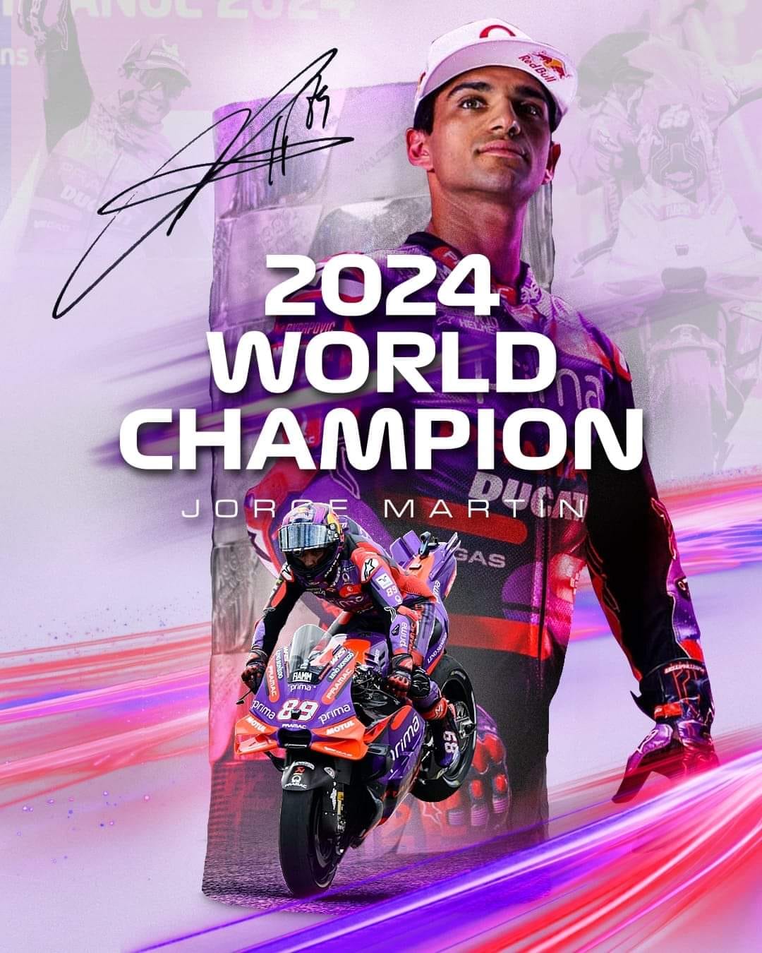 Jorge Martin champion du monde motogp 2024