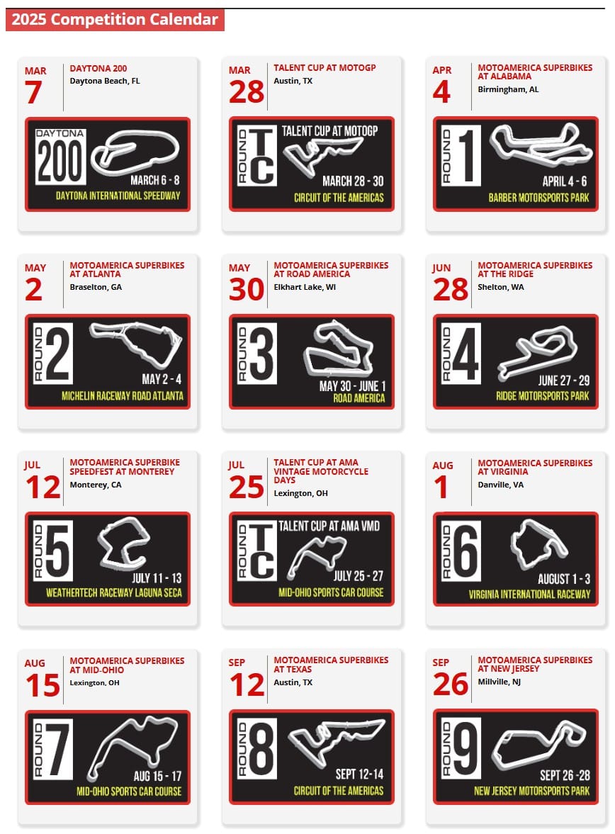 calendrier ama superbike