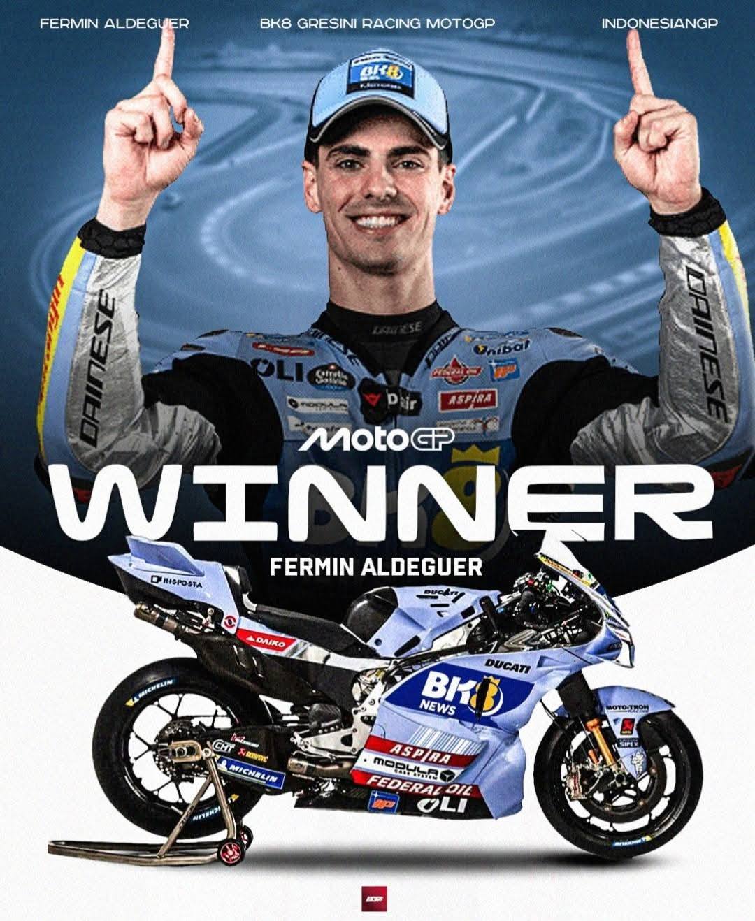 Fermin Aldeguer remporte sa première victoire en Motogp