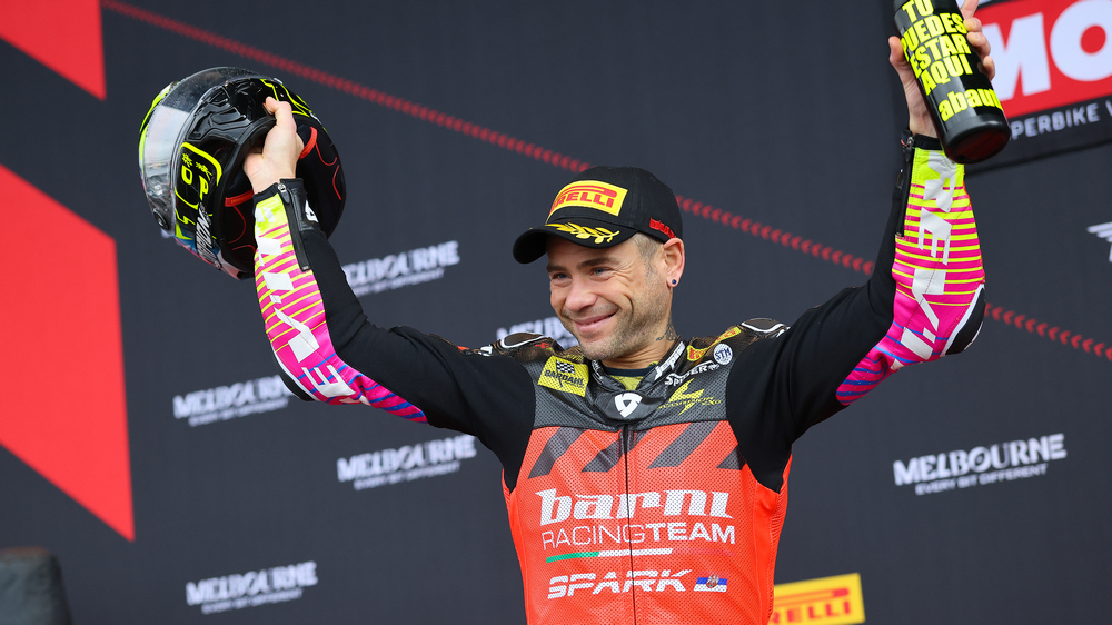 Alvaro Bautista podium Philip Island