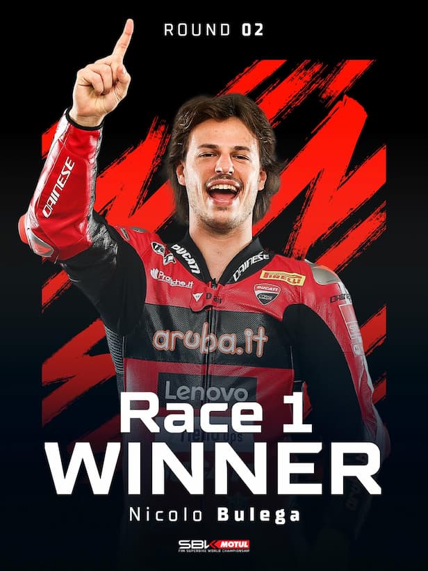 Victoire de Nicolo Bulega à la Course 1 à Portimùao