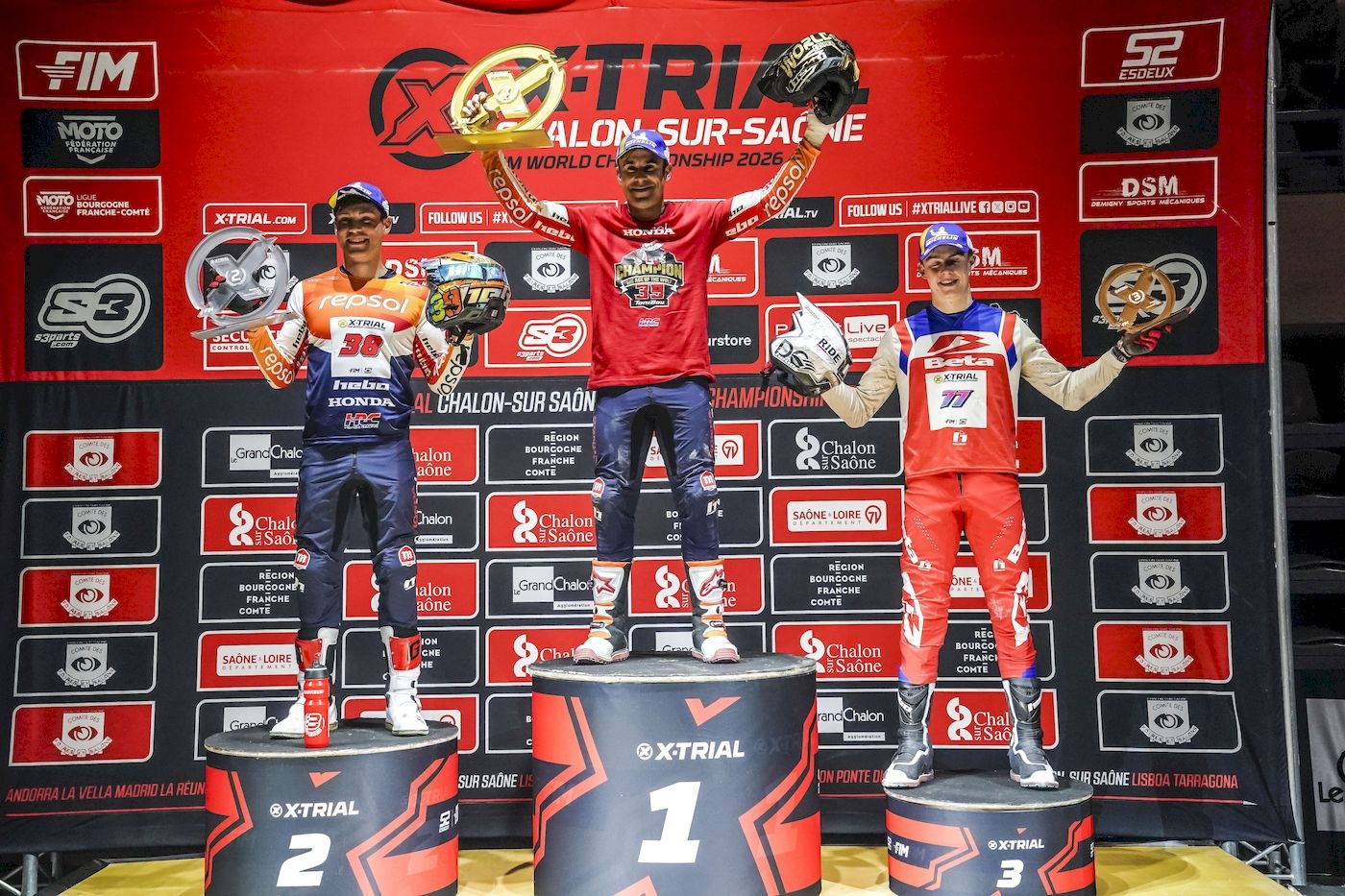 Podium X-Trial Chalon sur Saone 2026