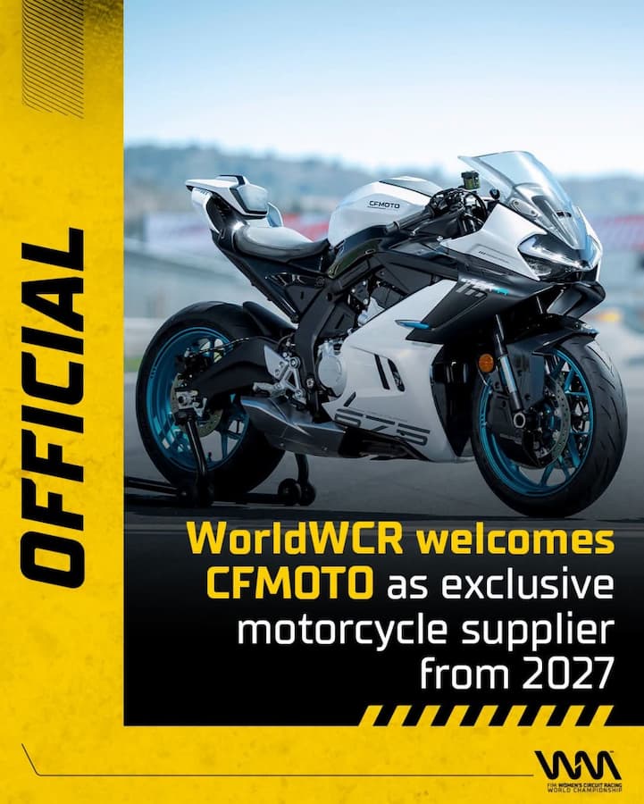 CFMOTO sera officiellement le constructeur exclusif pour le Championnat du monde féminin WorldWCR dès 2027
